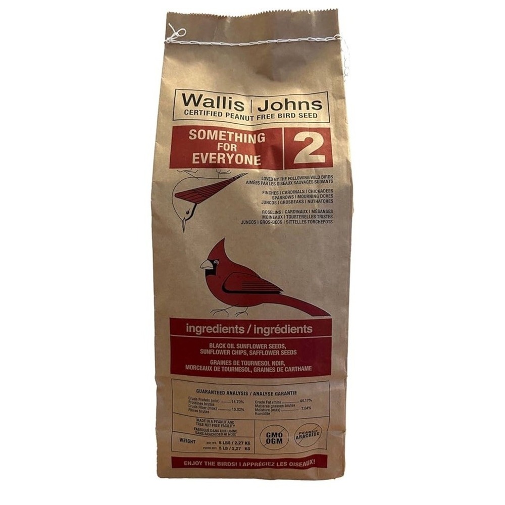 Wallis John's Certified Peanut FREE Birdseed NEW Unopened 5 lb Bag